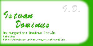 istvan dominus business card